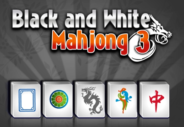 Peli Mustavalkoinen Mahjong 3  verkossa