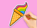 Peli Värityskirja: Rainbow Ice Cream  verkossa