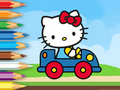 Peli Värityskirja: Hello Kitty Driving Car  verkossa