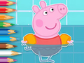 Peli Värityskirja: Peppa Swimming  verkossa