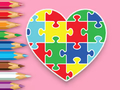 Peli Värityskirja: Heart Jigsaw  verkossa