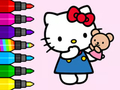 Peli Värityskirja: Hello Kitty Teddy Bear  verkossa