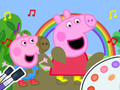 Peli Värityskirja: Peppa Pig Muddy Funny  verkossa