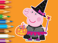 Peli Värityskirja: Peppa Pig Halloween  verkossa