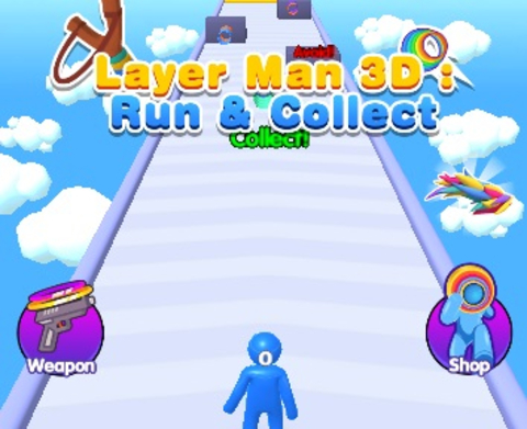 Peli Layer Man 3d Run Kerää  verkossa