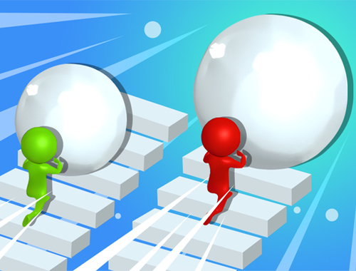 Peli Snow Race 3D -hauska kilpa verkossa