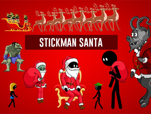 Peli Stickman Joulupukki  verkossa
