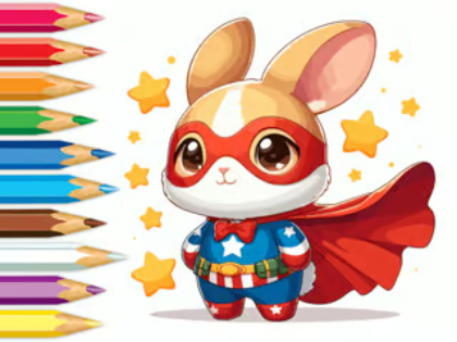 Peli Värityskirja: Super Rabbit  verkossa