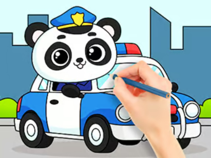 Peli Värityskirja: Police Panda  verkossa