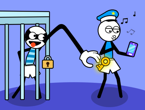 Peli Stickman Troll Thief Palapeli verkossa