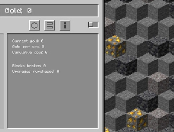 Peli Minecraft Gold Clicker verkossa