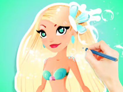 Peli Värityskirja: Aqua Mermaid  verkossa