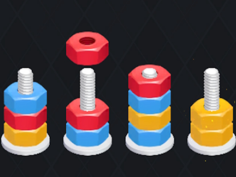 Peli Nuts Puzzle: Värilajittelu  verkossa