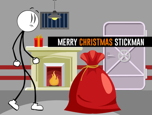 Peli Hyvää joulua Stickman  verkossa