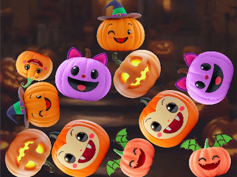 Peli Yhdistä Connect Pumpkins: Halloween!  verkossa