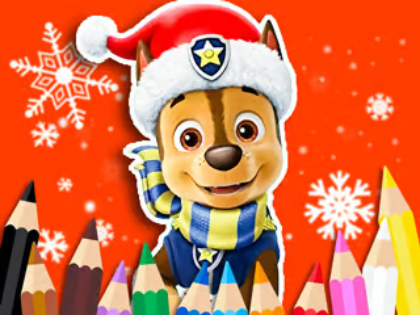 Peli Värityskirja: Paw Patrol Christmas  verkossa