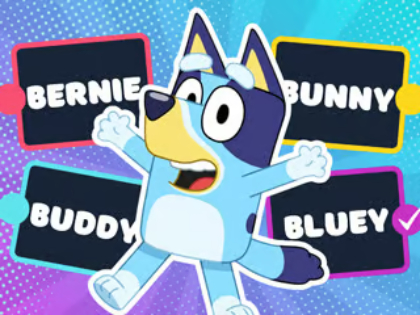 Peli Lasten tietokilpailu: Bluey Super Fan Quiz  verkossa