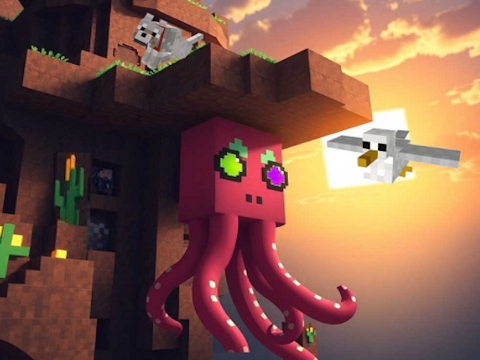 Peli Minecraft -kalmarin poikkeavuus  verkossa