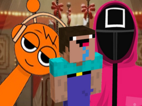 Peli Nextbots Minecraft Squid -pelissä Sprunki  verkossa