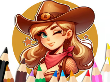 Peli Värityskirja: Cowgirl  verkossa