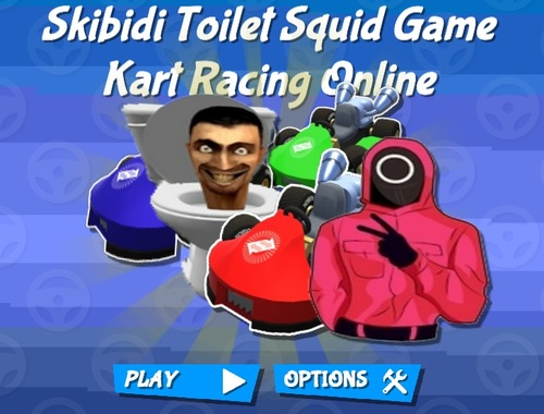 Peli Skibidi wc -kalmari peli kart kilpa online  verkossa