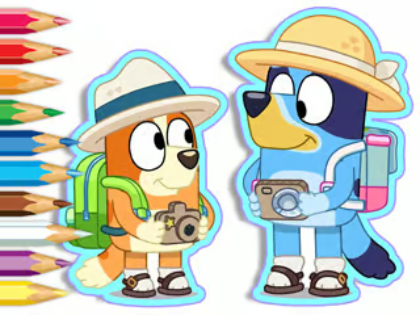 Peli Värityskirja: Bluey Camping  verkossa