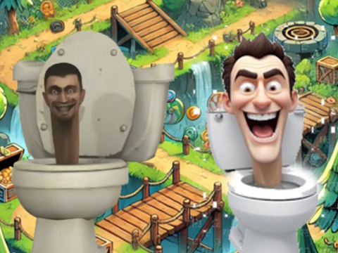 Peli Skibidi -wc ylittää tien  verkossa