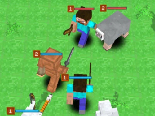 Peli Minecraft: Luo hirviö ja taistelu!  verkossa
