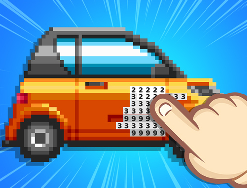 Peli Pixel -hauska väri numeron mukaan  verkossa