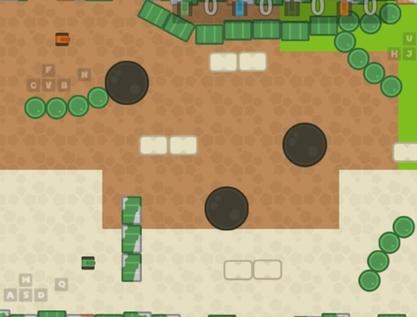 Peli 1 2 3 4 Player Tank Game 2D  verkossa