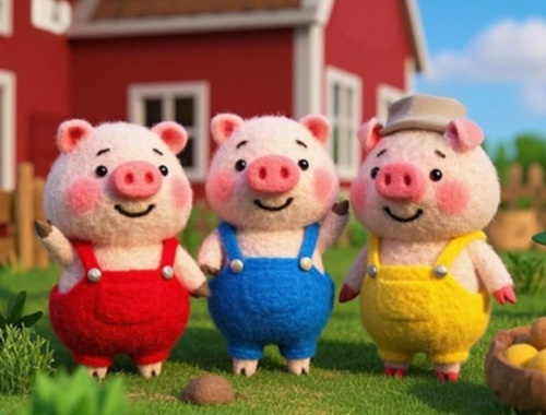 Peli Etsi erot: 3 pientä sikaa  verkossa