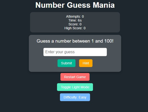 Peli Numero arvaus mania  verkossa
