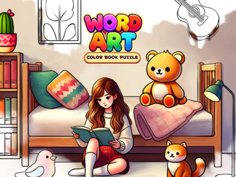 Peli Word Art: Color Book Puzzle verkossa