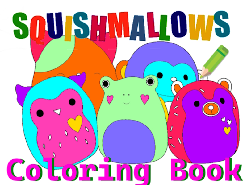 Peli Squishmallow -värityskirja verkossa