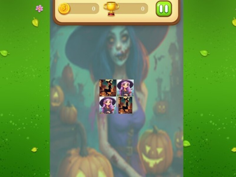Peli Halloween Witch Memory Match verkossa