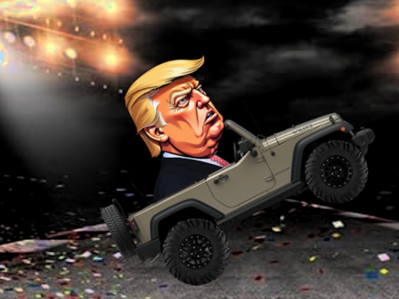 Peli Trump Wheelie Challenge verkossa