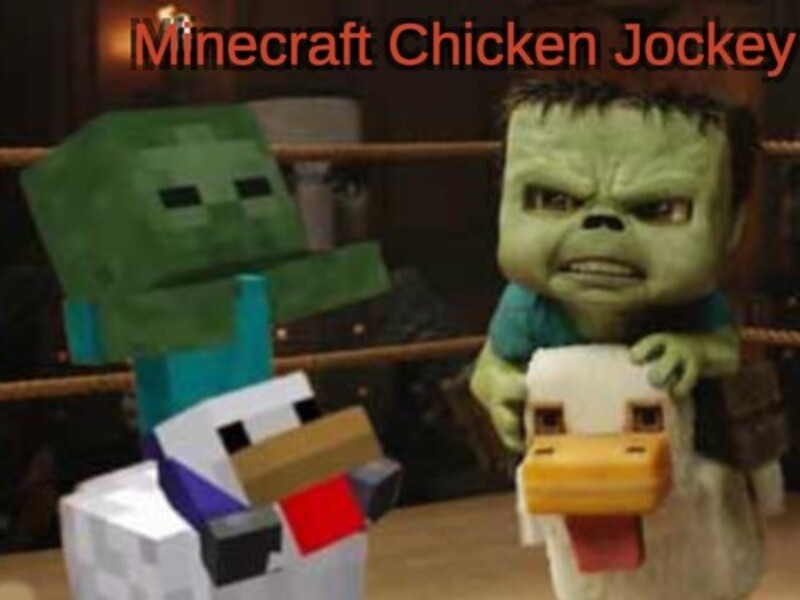 Peli Minecraft Chicken Jockey verkossa